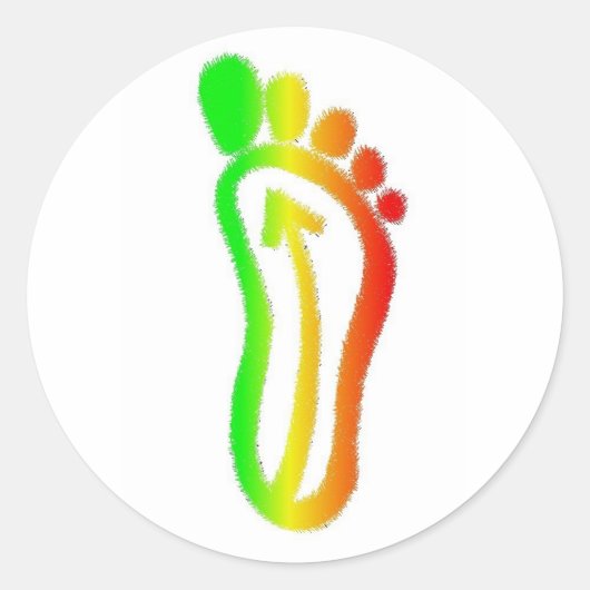 babinskifootrasta ronde sticker (Voorkant)