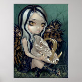 Babirusa Skull Art Afdrukken gothische sproeit ond Poster (Voorkant)