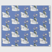 Babirusa Skull met Columbinevloer Cadeaupapier (Vlak)