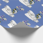 Babirusa Skull met Columbinevloer Cadeaupapier (Hoek)