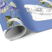 Babirusa Skull met Columbinevloer Cadeaupapier (Rol Hoek)