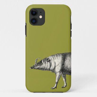 Babirusa Wild Pig Boar Hog Warthog Vintage iPhone 11 Hoesje