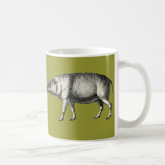 Babirusa Wild Pig Boar Hog Warthog Vintage Koffiemok (Rechts)
