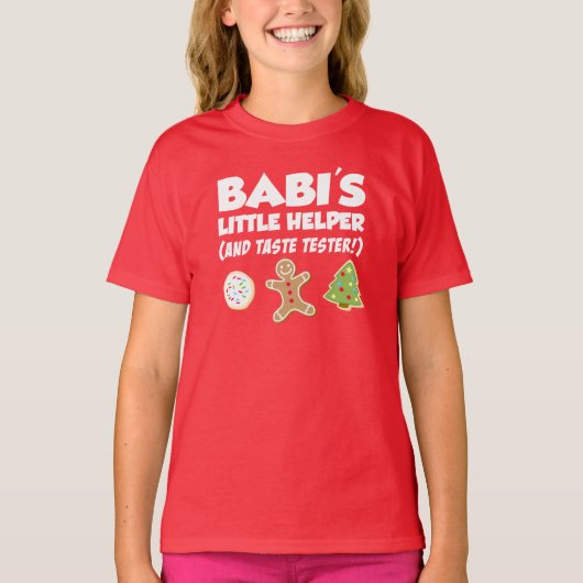 Babi's kleine kerstkoekjes T-Shirt (Voorkant)
