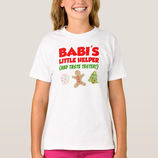 Babi's kleine kerstkoekjes T-Shirt (Voorkant)