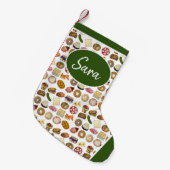 Babka Challah Brisket Jewish Holiday Hanukkah Kleine Kerstsok (Voorkant (Hangend))