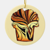 Babka Chocolate Bread Slice Loaf Joodse bakkerij Keramisch Ornament (Voorkant)