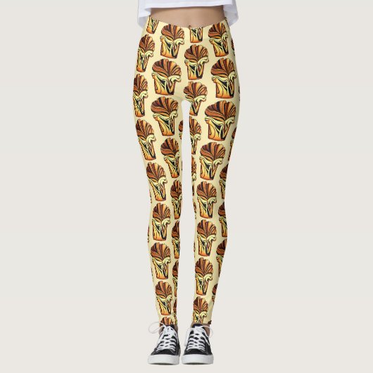 Babka Chocolate Bread Slice Loaf Joodse bakkerij Leggings (Voorkant)