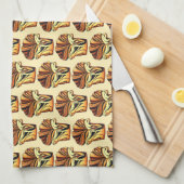 Babka Chocolate Bread Slice Loaf Joodse bakkerij Theedoek (Quarter Fold)