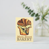 Babka Chocolate Bread Slice Loaf Joodse bakkerij Visitekaartje (Staand voorkant)
