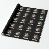 Baboom Funny Exploding Baboon Pun Dark BG Cadeaupapier (Uitgerold)