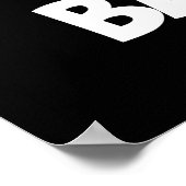 Baboom Funny Exploding Baboon Pun Dark BG Poster (Hoek)