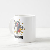 Baboom Grappig Exploding Baboon Pun Koffiemok (Voorkant links)