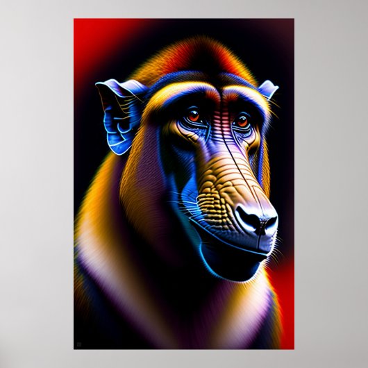 Baboon - Canvas Art Print (Voorkant)