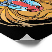 Baboon Face Halloween Scary Baboon Monkey Poster (Hoek)