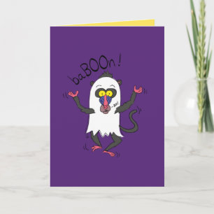 BaBOOn - Funny Halloween Monkey Wenskaart Kaart