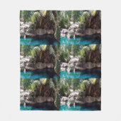 Baboon in Paradise, middelvlechtje Fleece Deken (Voorkant)