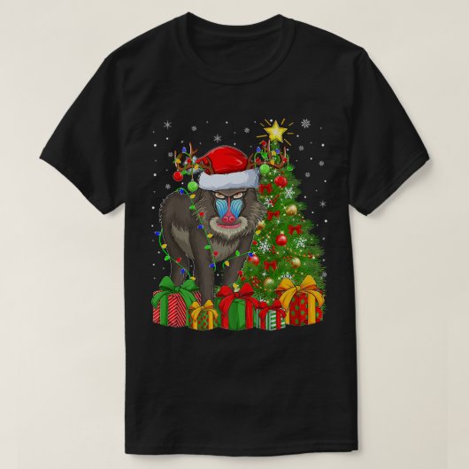 Baboon Lighting Xmas - kerstman kerstman T-shirt (Design voorkant)