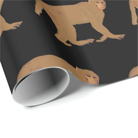 Baboon Monkey Art Cadeaupapier (Rol Hoek)