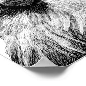 Baboon Monkey Oerwoud Safari Illustratie Art Poster (Hoek)