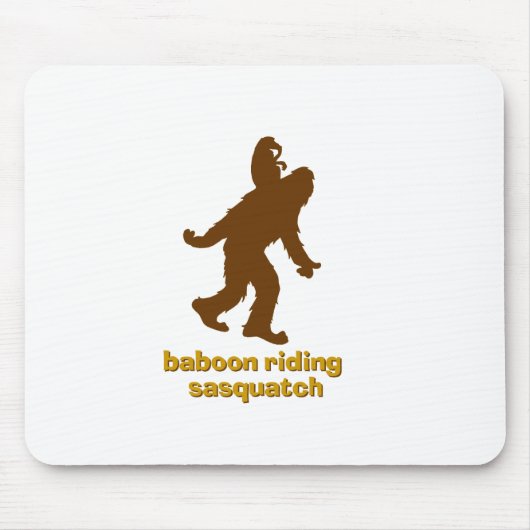 Baboon Riding Sasquatch Muismat (Voorkant)