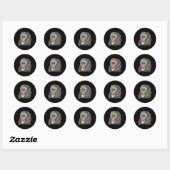 baboon ronde sticker (Vel)