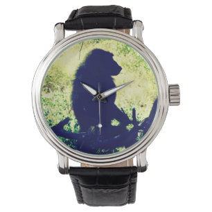Baboon Silhouette Horloge