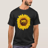 Baboon voor vrouwelijke Mannen Zonnebloem T-shirt (Voorkant)