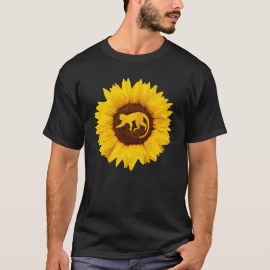 Baboon voor vrouwelijke Mannen Zonnebloem T-shirt (Voorkant)