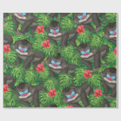 Baboon Wilde Dier in het tropische regenwoud Oerwo Cadeaupapier (Vlak)