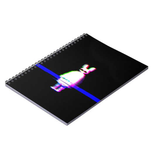 Babu Glitchcore Spiraal Notebook Notitieboek (Linkerzijde)