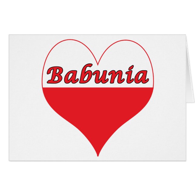 Babunia Poland Heart (Voorkant Horizontaal)