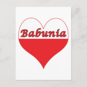 Babunia Poland Heart Briefkaart (Voorkant)
