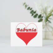 Babunia Poland Heart Briefkaart (Staand voorkant)