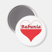 Babunia Poland Heart Magneet (Voorkant / Achterkant)