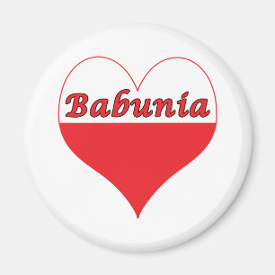 Babunia Poland Heart Magneet