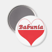 Babunia Poland Heart Magneet (Voorkant / Achterkant)