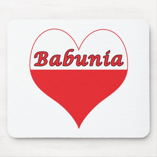 Babunia Poland Heart Muismat (Voorkant)