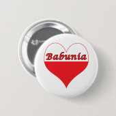 Babunia Poland Heart Ronde Button 5,7 Cm (Voorkant /achterkant)