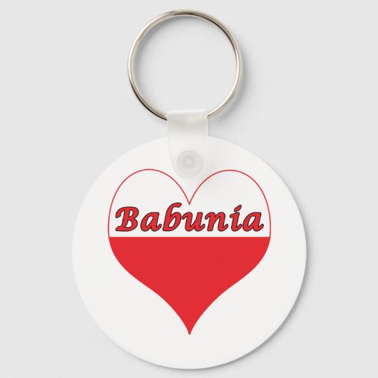 Babunia Poland Heart Sleutelhanger (Voorkant)