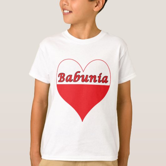 Babunia Poland Heart T-shirt (Voorkant)