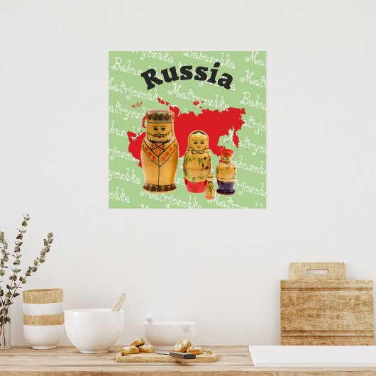Babuschka Matrjoschka Matryoshka Poster (Keuken)