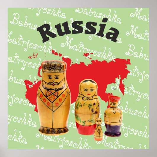 Babuschka Matrjoschka Matryoshka Poster (Voorkant)
