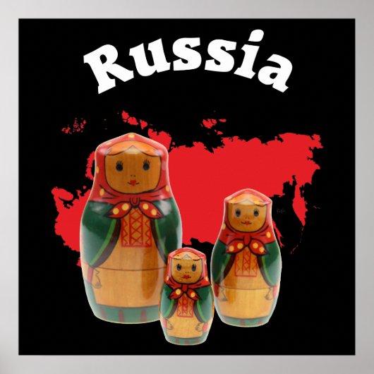 Babuschka Matrjoschka Matryoshka Poster (Voorkant)