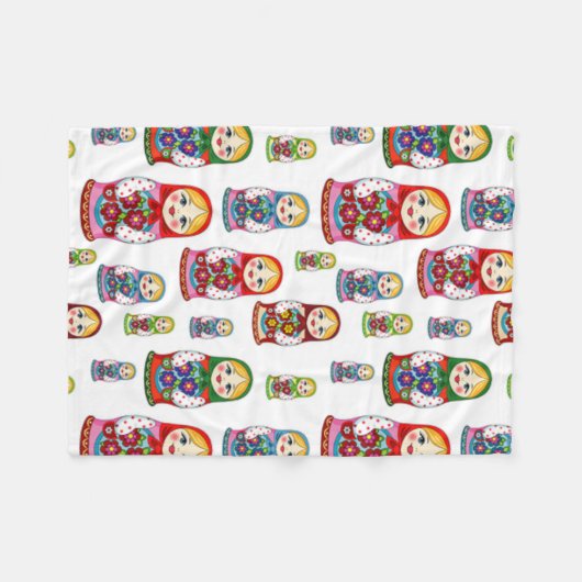 Babushka Baby Blanket Fleece Deken (Voorkant (Horizontaal))