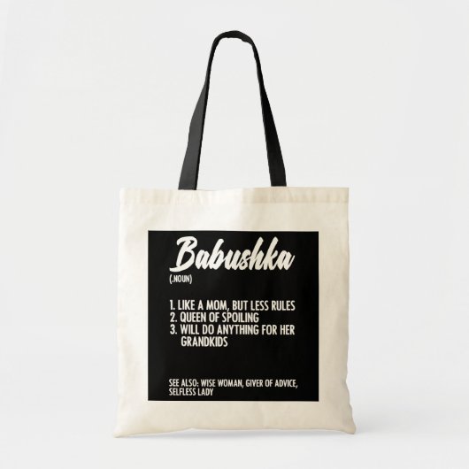 Babushka Definition Grootmoeder Russisch Tote Bag (Voorkant)