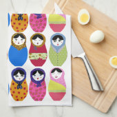 Babushka Doll Theedoek (Quarter Fold)