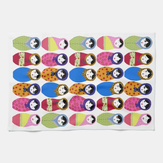 Babushka Doll Theedoek (Horizontaal)