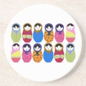 Babushka Doll Zandsteen Onderzetter (Voorkant)