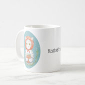 Babushka Kat Grijs Tabby Kat Cadeau Aangepaste Naa Koffiemok (Voorkant links)